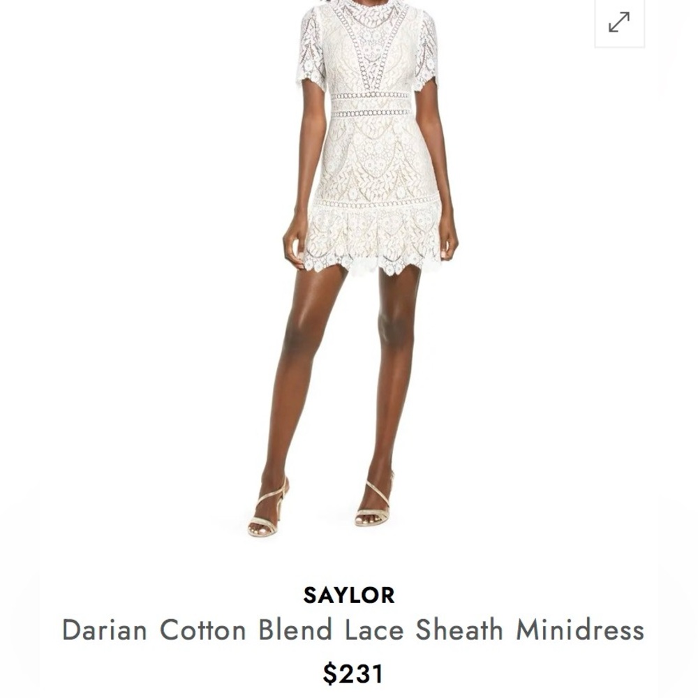 Saylor Darian Dress white lace